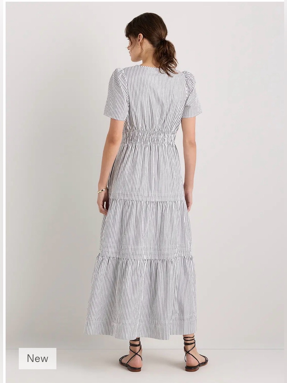 Quince Striped Tiered Maxi Dress - Picture 4 of 16